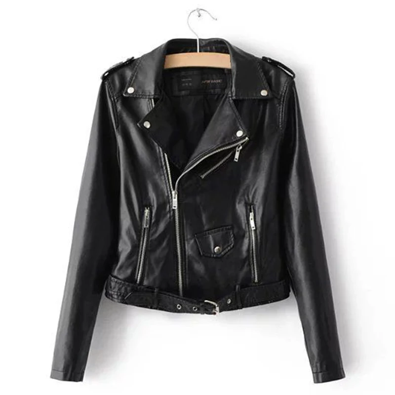 Women Coat S~3XL Jacket Autumn Zipper Slim Ladies Faux Leather Motorcycle Solid Color Punk Outwear PU
Women Coat S~3XL Jacket Autumn Zipper Slim Ladies Faux Leather Motorcycle Solid Color Punk Outwear PU
