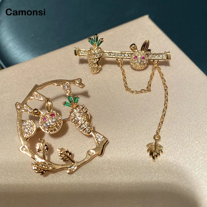 NEW Cute Gold Color Brooches Rabbit Radish CZ Zircon Creative Animal Pin Party Child Hat Costume Women Scarf Fashion Accessories
NEW Cute Gold Color Brooches Rabbit Radish CZ Zircon Creative Animal Pin Party Child Hat Costume Women Scarf Fashion Accessories