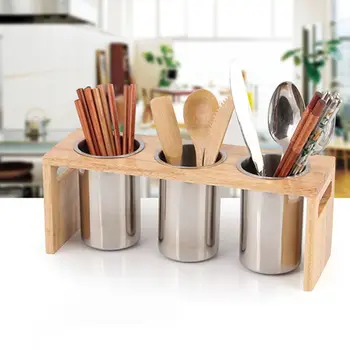 Flatware Caddy with Wood Base Stainless Steel Cutlery Holder Home Kitchen Utensils Resturant Accessories
Flatware Caddy with Wood Base Stainless Steel Cutlery Holder Home Kitchen Utensils Resturant Accessories