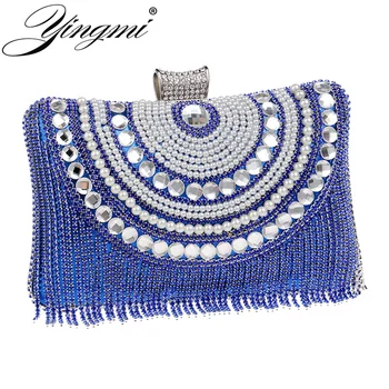 YINGMI Hot selling beaded diamonds women clutch bags pearl imitation small day clutch evening bags for party dinner purse
YINGMI Hot selling beaded diamonds women clutch bags pearl imitation small day clutch evening bags for party dinner purse
