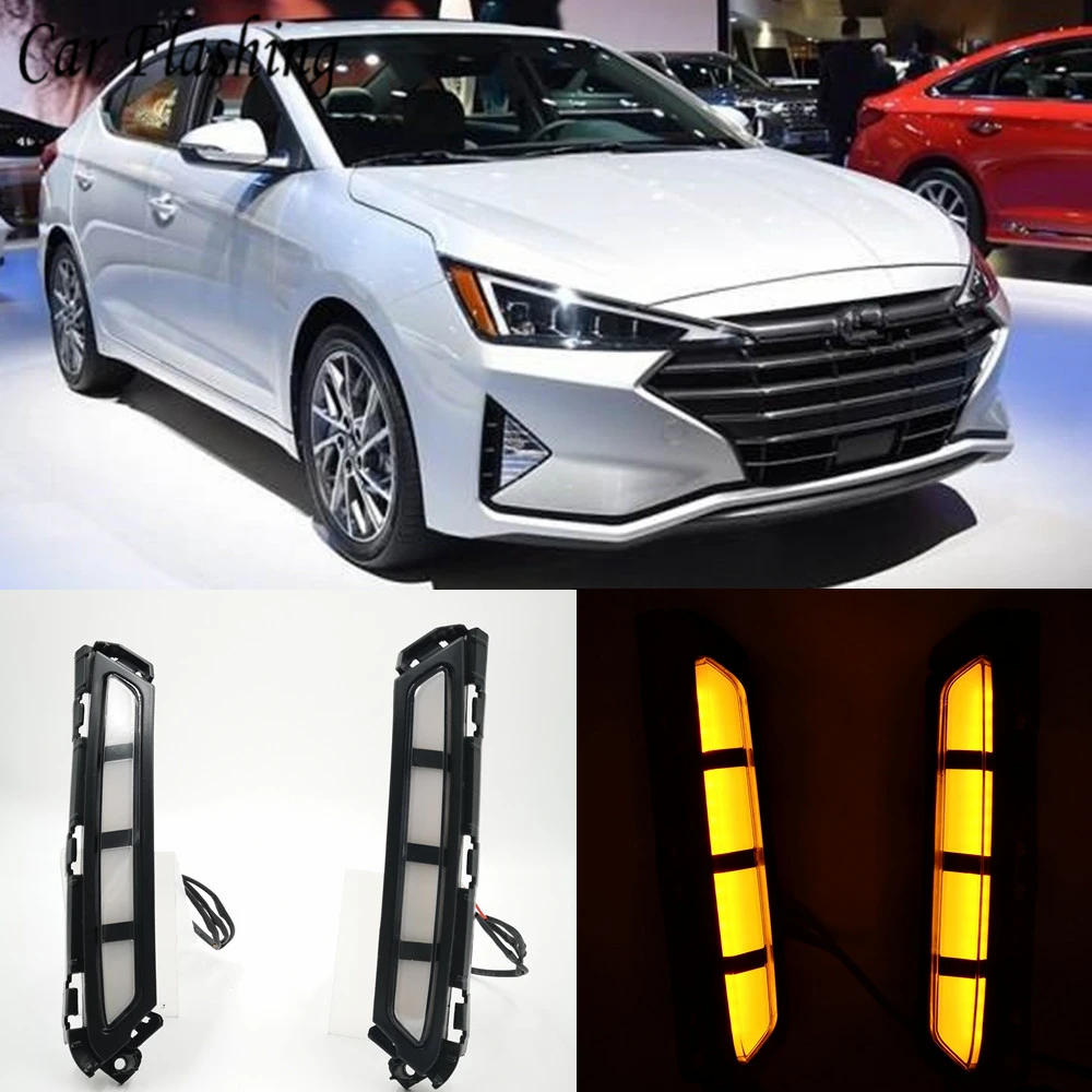 Car flashing 2Pcs LED fog lamp for Hyundai Elantra 2019 2020 DRL Daytime Running Lights with Yellow Turn signal light drl
Car flashing 2Pcs LED fog lamp for Hyundai Elantra 2019 2020 DRL Daytime Running Lights with Yellow Turn signal light drl