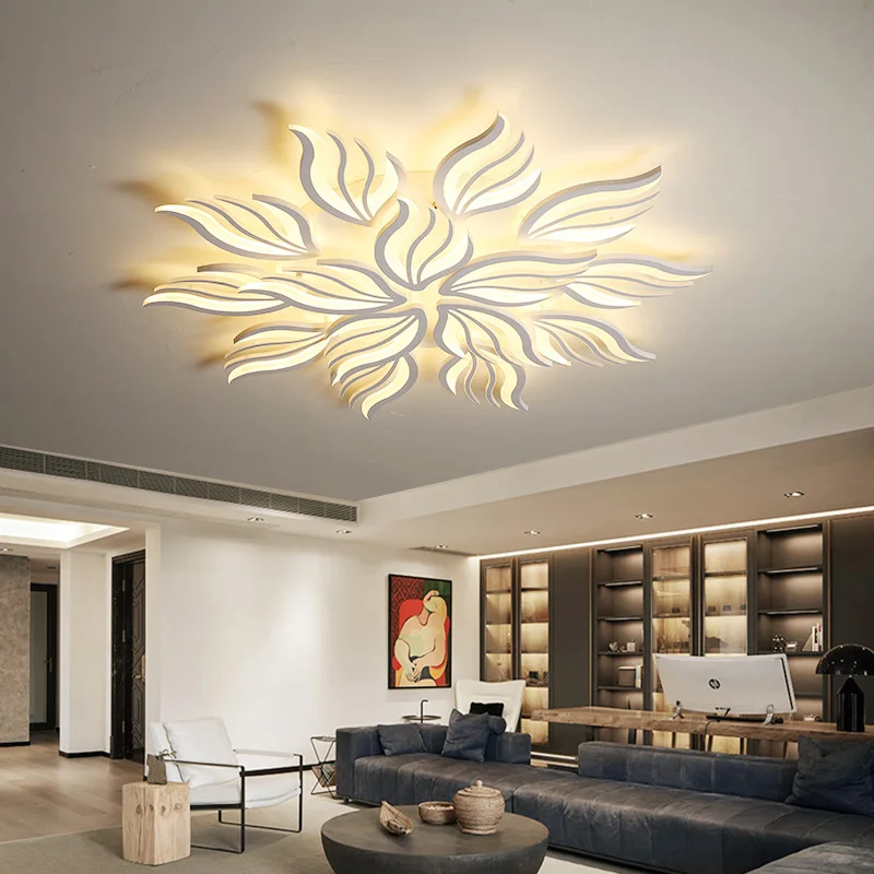 

Led Ceiling Lamp Modern Living Room Simple Nordic Study Room Creative Atmosphere Aisle Mall Hall Home Bedroom Petal Model Room