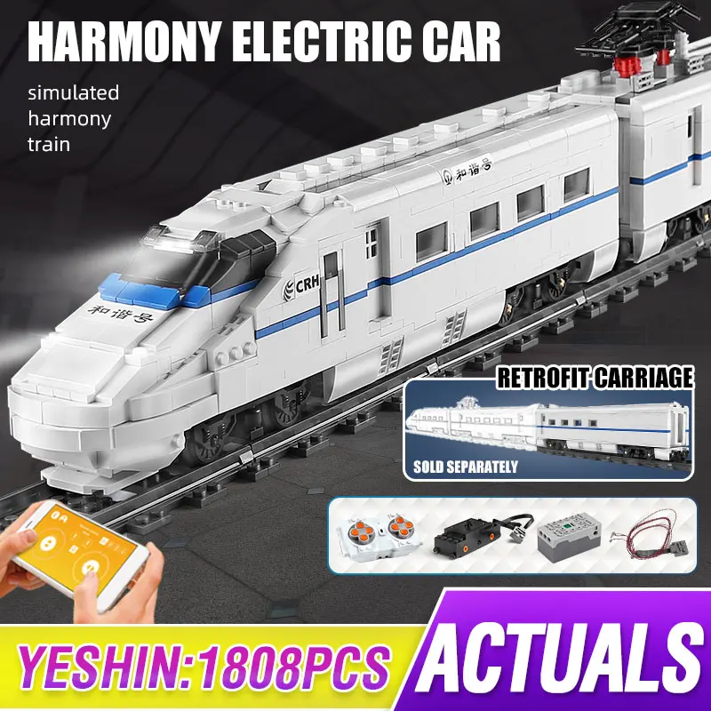 MOC Technic Remote Controlled Harmony Electric CRH2 EMU Train Rail Building Blocks Bricks Gift Toys for Children Boys Girls
MOC Technic Remote Controlled Harmony Electric CRH2 EMU Train Rail Building Blocks Bricks Gift Toys for Children Boys Girls
