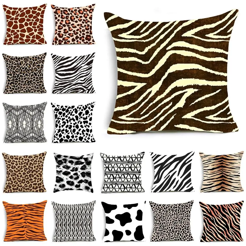Animal Stripe Cotton Linen Square Decorative Pillow Case Cushion Cover 45x45 Cm Leopard Stylish Wild Style Home Accessories
Animal Stripe Cotton Linen Square Decorative Pillow Case Cushion Cover 45x45 Cm Leopard Stylish Wild Style Home Accessories