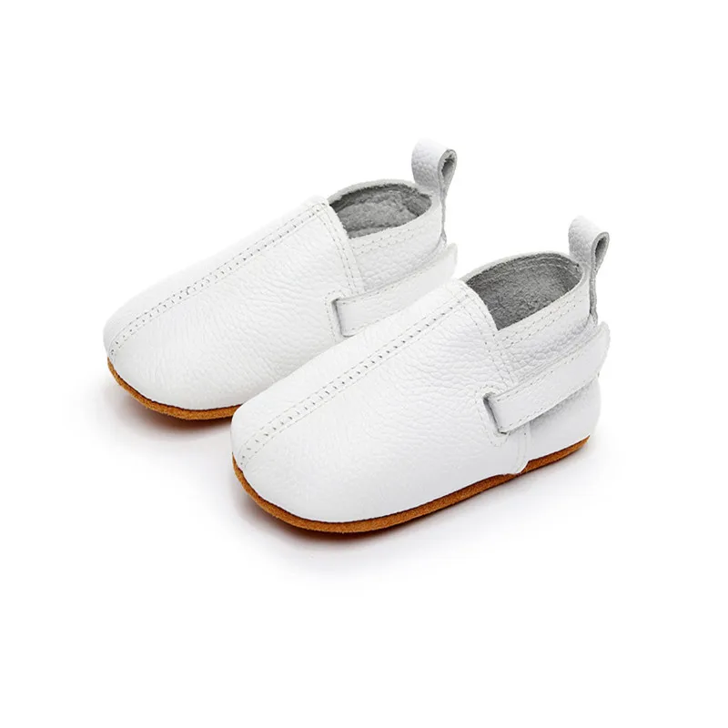 

2021 Spring Autumn Newborn Baby Boy Girl Shoes PU Leather First Walkers Solid Soft Sole White Enfant Toddler Shoes 0-2 Years Old