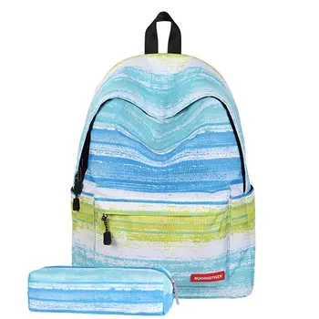 Fashion Women Girls Canvas Travel School Bag Backpack Rucksack with Pen Bag Stripe Design (Green)
Fashion Women Girls Canvas Travel School Bag Backpack Rucksack with Pen Bag Stripe Design (Green)