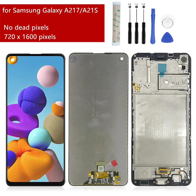 For Samsung Galaxy A21S LCD Display Touch Screen Digitizer Assembly for Samsung A217 lcd Replacement Repair Parts 6.5"
For Samsung Galaxy A21S LCD Display Touch Screen Digitizer Assembly for Samsung A217 lcd Replacement Repair Parts 6.5"
