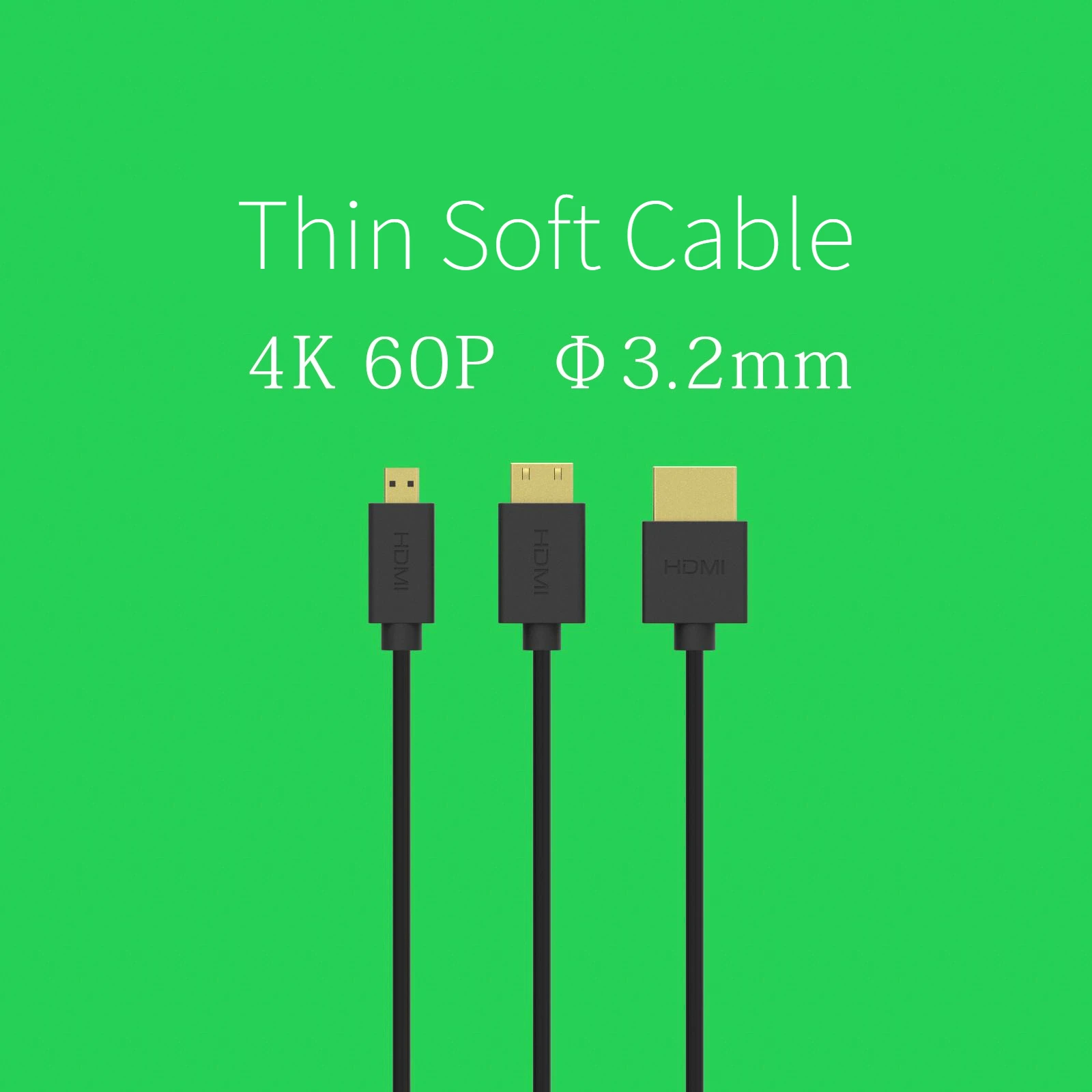 Ультратонкий HDMI-совместимый кабель SDI Супер Гибкий тонкий 3D 4K ARC для камеры
