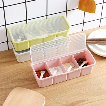 Kitchen seasoning box Condiment bottles Multi-purpose separated three-color Creative seasoning box Plastic salt shaker
Kitchen seasoning box Condiment bottles Multi-purpose separated three-color Creative seasoning box Plastic salt shaker