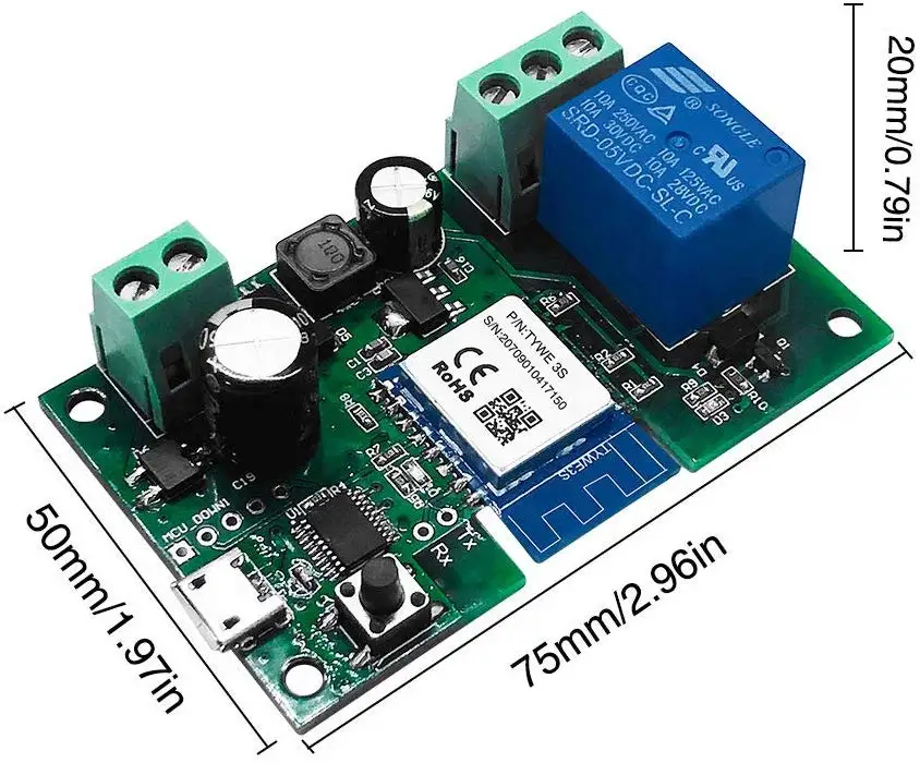 Tuya/Smart Life Smart Wifi Relay Module Momentary DIY Smart Home Remote Control Wireless Smart WiFi Inching Relay Switch
Tuya/Smart Life Smart Wifi Relay Module Momentary DIY Smart Home Remote Control Wireless Smart WiFi Inching Relay Switch