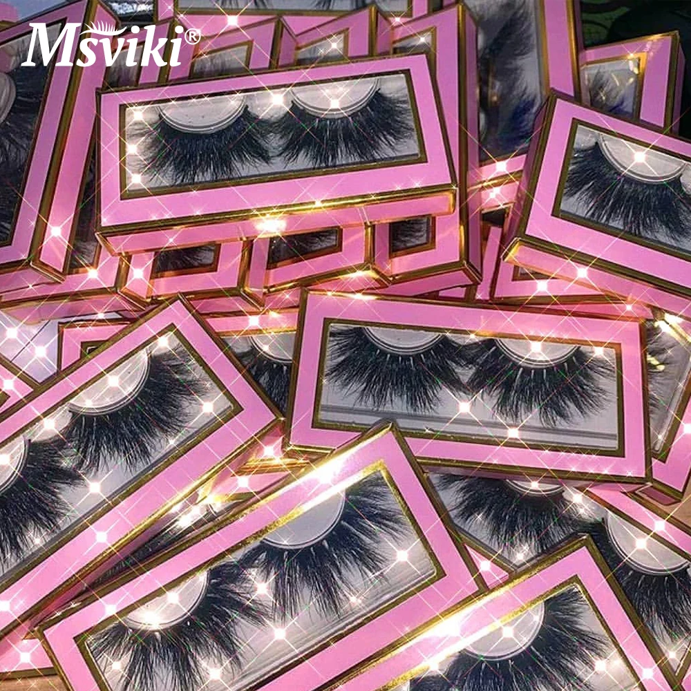 

Wholesale 25mm Mink Eyelashes Bulk Box Package Makeup Lash Extension Fluffy 3D/5D Fake Lashes Beauty Dramatic Reusable Vendor