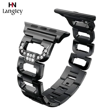 40mm 44mm Watchband For Apple Watch 4/3/2/1 Stainless Steel Wristbands iwatch 42mm 38mm Straps Fashion Diamond Bands Accessories
40mm 44mm Watchband For Apple Watch 4/3/2/1 Stainless Steel Wristbands iwatch 42mm 38mm Straps Fashion Diamond Bands Accessories