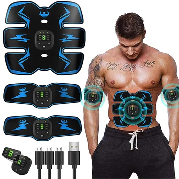 복부 근육 자극기 EMS ABS 트레이너, 전기 자극 근육 토너, 가정 체육관 피트니스 장비, USB 충전, 드롭쉽