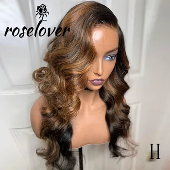 Roselover Ombre Colored 13*4 Lace Front Human Hair Wigs Remy Brazilian Ombre Wavy Wig Pre Plucked with Baby Hair 180% For Woman
Roselover Ombre Colored 13*4 Lace Front Human Hair Wigs Remy Brazilian Ombre Wavy Wig Pre Plucked with Baby Hair 180% For Woman