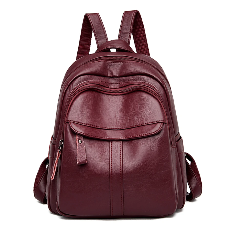 LONOOLISA High Quality Soft PU Leather Women Backpack Large Capacity School Bag for Teenager Girls Casual Ladies Travel Backpack
LONOOLISA High Quality Soft PU Leather Women Backpack Large Capacity School Bag for Teenager Girls Casual Ladies Travel Backpack