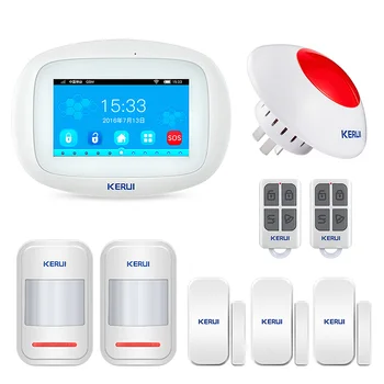 

KERUI K52 WIFI GSM Alarm Systems Panel 4.3 Inch TFT Color Display Security Home Smart Residential Wireless Burglar Alarm Kit