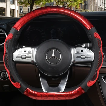 KKYSYELVA 5COLOR D Shape Leather Car Steering Wheel Cover Four Seasons Steering Wheel Hubs ForInterior Accessories
KKYSYELVA 5COLOR D Shape Leather Car Steering Wheel Cover Four Seasons Steering Wheel Hubs ForInterior Accessories