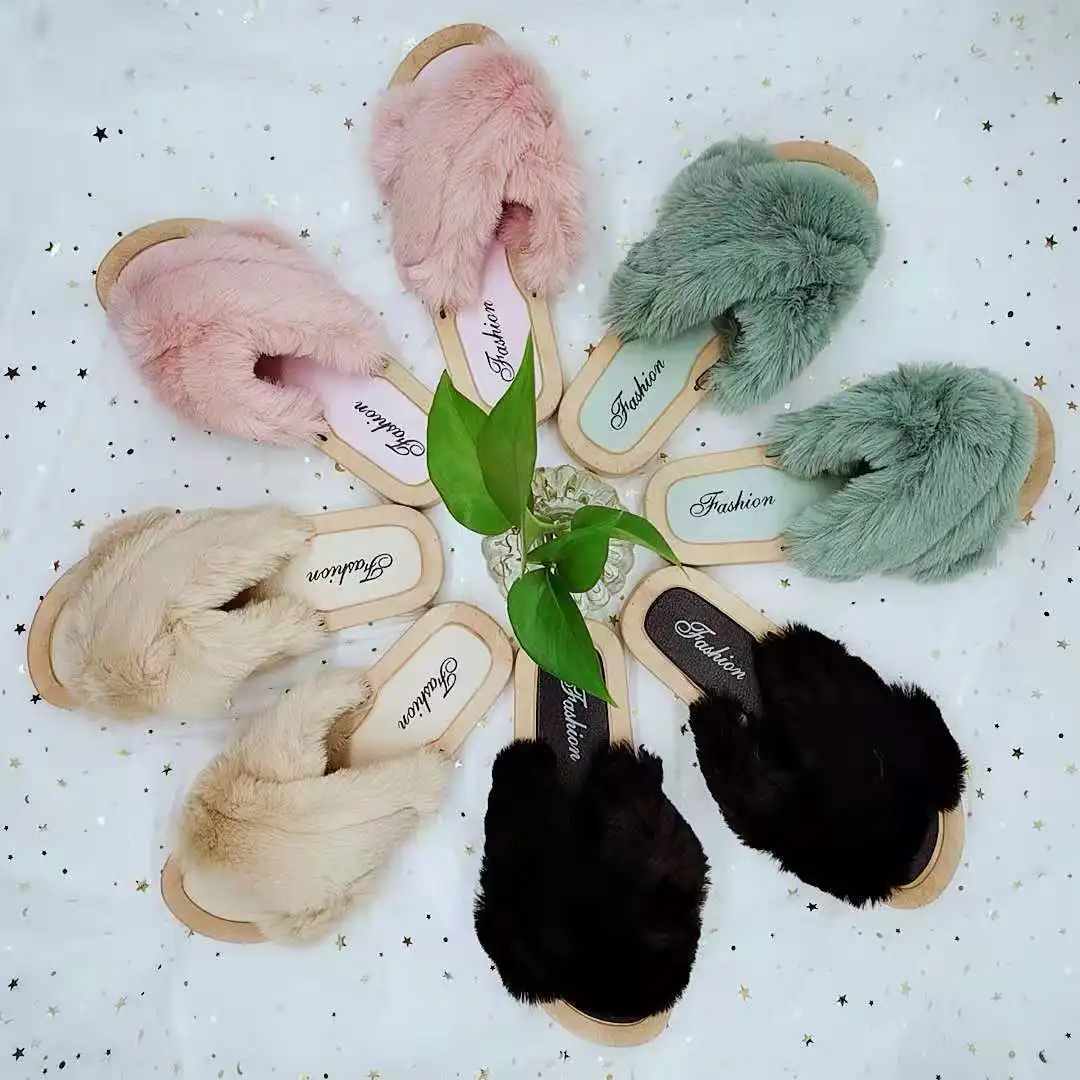 2019 Summer Sweet Fluffy Rabbit Fur Cross Outer Wear Online Celebrity Cross Drag Women's CHIC Versatile Flat Plush Slipper Women
2019 Summer Sweet Fluffy Rabbit Fur Cross Outer Wear Online Celebrity Cross Drag Women's CHIC Versatile Flat Plush Slipper Women