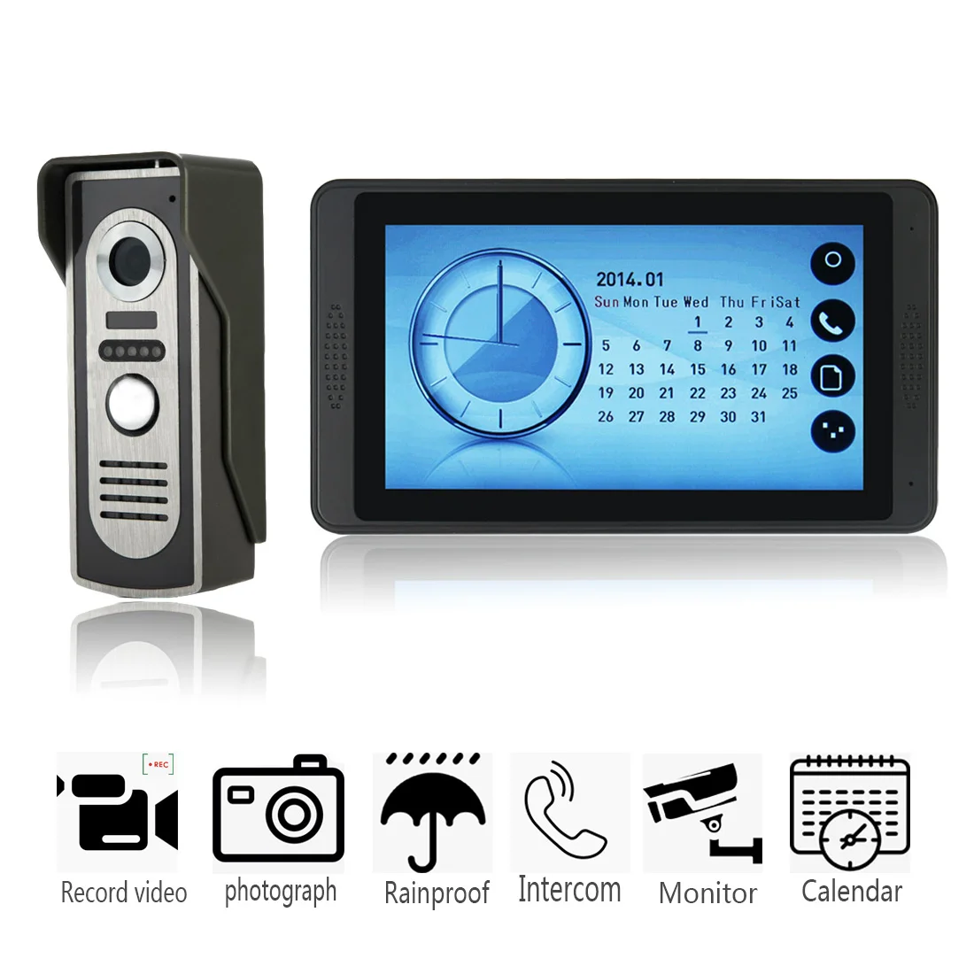 Record Camera Video Intercom Doorbell Indoor Monitor Home Security System Kit Night Vision Digital Record
Record Camera Video Intercom Doorbell Indoor Monitor Home Security System Kit Night Vision Digital Record