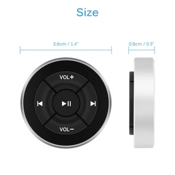 Auto Parts 3.6*0.8cm / 1.4*0.3 Bluetooth Media Button Remote Control 1*Mounting Bracket 1*Keychain 1*Sticker
Auto Parts 3.6*0.8cm / 1.4*0.3 Bluetooth Media Button Remote Control 1*Mounting Bracket 1*Keychain 1*Sticker