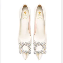 Spring and Autumn Square Buckle Rhinestone Fashion Party Shoes Super High Heel 8CM White Wedding Ladies High Heels
Spring and Autumn Square Buckle Rhinestone Fashion Party Shoes Super High Heel 8CM White Wedding Ladies High Heels
