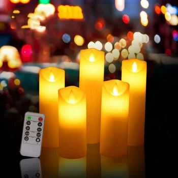 1 Set of 5 Romantic Flameless Electronic LED Candle With RGB Remote Control Wax Pillar Candle For Home Party Wedding Decoration
1 Set of 5 Romantic Flameless Electronic LED Candle With RGB Remote Control Wax Pillar Candle For Home Party Wedding Decoration