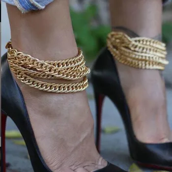 Gold Multi-layer Chain Ankle Bracelet for Women Hip Hop Bohemian Initial Anklet Bracelet for Leg Foot Jewelry Barefoot Sandal
Gold Multi-layer Chain Ankle Bracelet for Women Hip Hop Bohemian Initial Anklet Bracelet for Leg Foot Jewelry Barefoot Sandal
