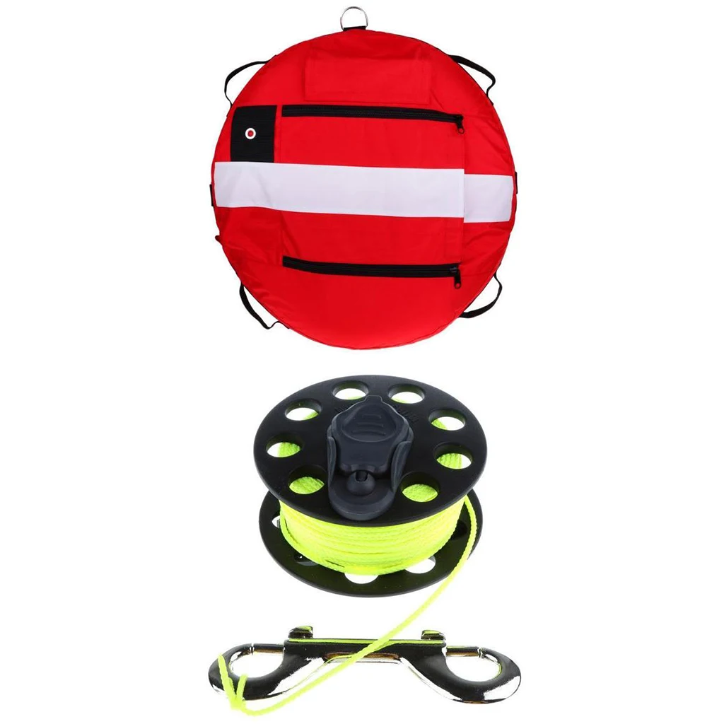 Inflatable Freediving Buoy & Finger Reel Tech Spool for Scuba Diving, Spearfishing, Snorkeling
Inflatable Freediving Buoy & Finger Reel Tech Spool for Scuba Diving, Spearfishing, Snorkeling