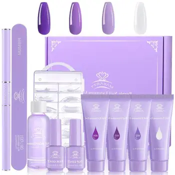 Makartt Purple Poly Nail Extension Gel Kit, 15ML Nail Extension Gel Builder Gel with Slip Solution Nail Art Equipment Kit
Makartt Purple Poly Nail Extension Gel Kit, 15ML Nail Extension Gel Builder Gel with Slip Solution Nail Art Equipment Kit