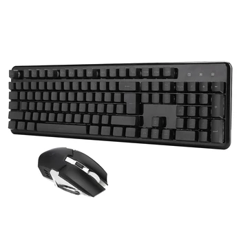 2.4G Wireless RGB Game Keyboard Mouse Set Mechanical Keyboard Ergonomic 800-2400DPI Gaming Mouse with Built-in Lithium Battery
2.4G Wireless RGB Game Keyboard Mouse Set Mechanical Keyboard Ergonomic 800-2400DPI Gaming Mouse with Built-in Lithium Battery