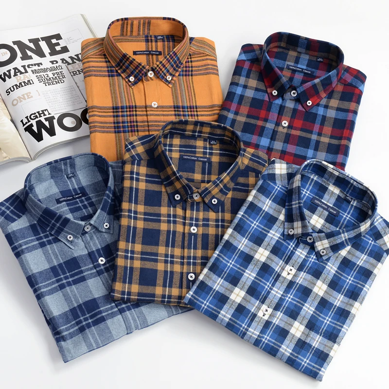 Men's Casual Plaid Shirt 100% Cotton Business Fashion Loose Long Sleeve Shirts Male Brand Clothes Plus Zise 6XL 7XL 8XL 9XL 10XL 
Men's Casual Plaid Shirt 100% Cotton Business Fashion Loose Long Sleeve Shirts Male Brand Clothes Plus Zise 6XL 7XL 8XL 9XL 10XL