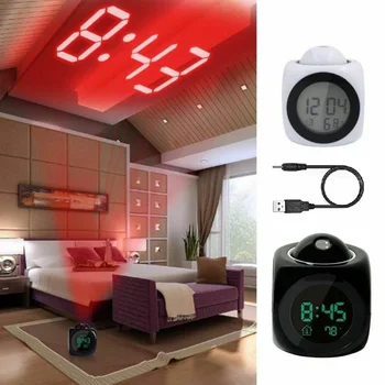 Home Multifunction LCD Projection LED Display Time Digital Snooze Alarm Clock Voice Talking Wall Ceiling Projection
Home Multifunction LCD Projection LED Display Time Digital Snooze Alarm Clock Voice Talking Wall Ceiling Projection