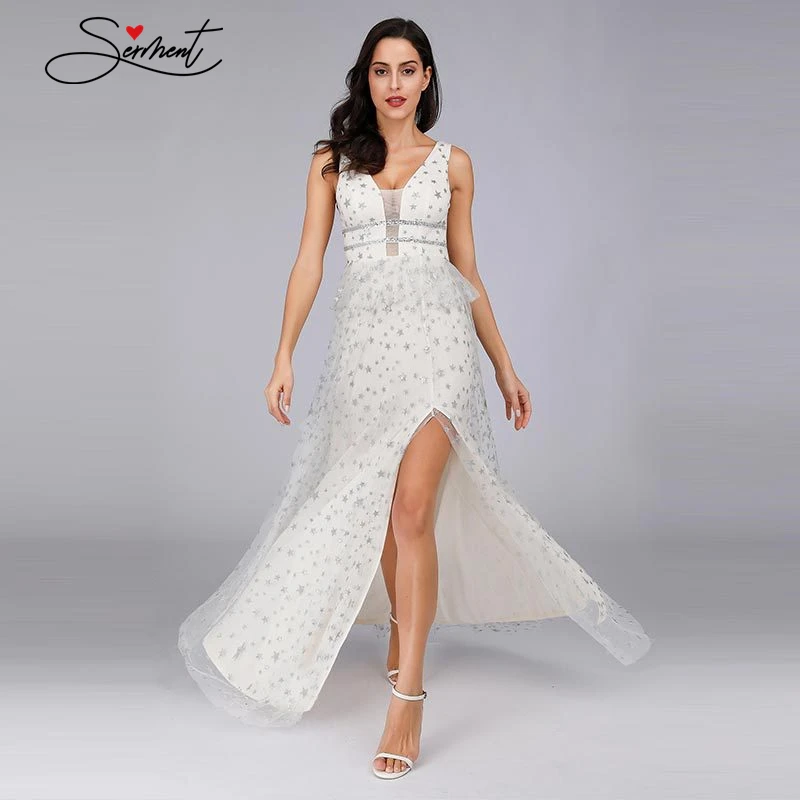 New Elegant Woman Evening Gown Summer Deep V Waist Beaded Waist Ruffled Split Evening Dress Suitable for Formal Parties
New Elegant Woman Evening Gown Summer Deep V Waist Beaded Waist Ruffled Split Evening Dress Suitable for Formal Parties