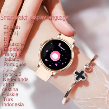 Fashion Lady Smartwatch Full Touch Sport Watch Heart Rate Blood Pressure Monitoring for Android IOS Fitness Smart Watch Women
Fashion Lady Smartwatch Full Touch Sport Watch Heart Rate Blood Pressure Monitoring for Android IOS Fitness Smart Watch Women