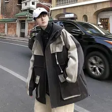Workwear jacket for men women Korean version autumn new Japanese loosemulti-pocket tops couples stitching color coat all-match
Workwear jacket for men women Korean version autumn new Japanese loosemulti-pocket tops couples stitching color coat all-match