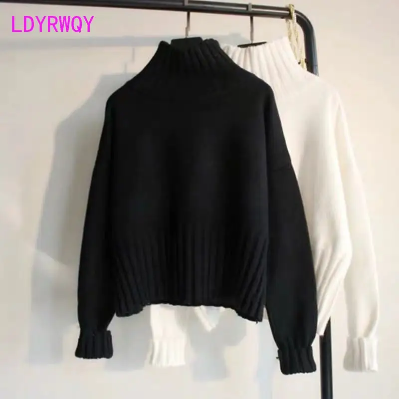 2019 sets of loose high collar black thick long sleeves to wear outside lazy wind sweater women autumn and winter
2019 sets of loose high collar black thick long sleeves to wear outside lazy wind sweater women autumn and winter