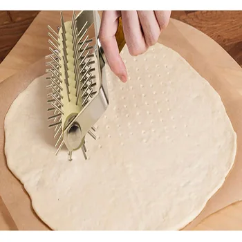 Dough Pitter Bread Wheel Wooden Handle Pizza Hole Puncher Stainless Steel Durable Kitchen Tool Needle Roller
Dough Pitter Bread Wheel Wooden Handle Pizza Hole Puncher Stainless Steel Durable Kitchen Tool Needle Roller