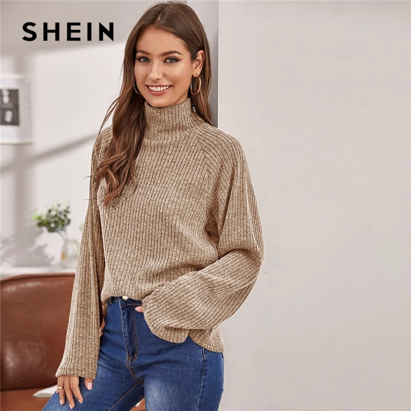 SHEIN High Neck Solid Ribbed knit Women Casual Spring Sweater Long Sleeve Stretchy Basic Office Ladies Winter Sweaters Tops
SHEIN High Neck Solid Ribbed knit Women Casual Spring Sweater Long Sleeve Stretchy Basic Office Ladies Winter Sweaters Tops