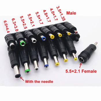 1pcs DC Connector 5.5 x 2.1MM Female Power Adapter to 3.5 x 1.35、4.0 x1.7、4.8×1.7、5.5×1.7、5.5×2.1、5.5×2.5、6.3×3.0、6.0×4.4MM Male
1pcs DC Connector 5.5 x 2.1MM Female Power Adapter to 3.5 x 1.35、4.0 x1.7、4.8×1.7、5.5×1.7、5.5×2.1、5.5×2.5、6.3×3.0、6.0×4.4MM Male