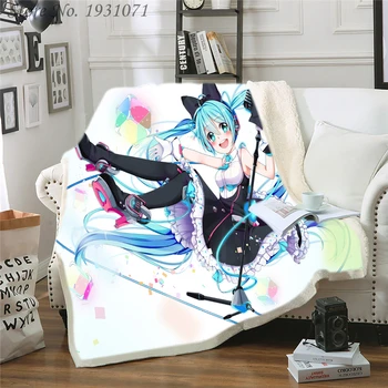 Popular Anime Hatsune Miku Funny Character Blanket 3D Print Sherpa Blanket on Bed Home Textiles Dreamlike Style 07
Popular Anime Hatsune Miku Funny Character Blanket 3D Print Sherpa Blanket on Bed Home Textiles Dreamlike Style 07