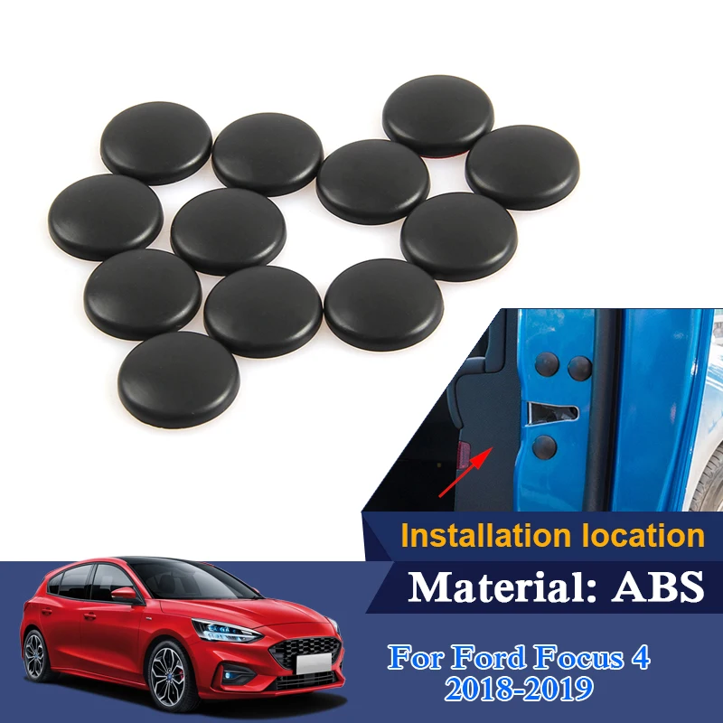 QCBXYYXH 12Pcs/lot Car Styling ABS Door Lock Screw Protection Protector Covers Waterproof Doors For Ford Focus 4 2018 2019 | Автомобили и