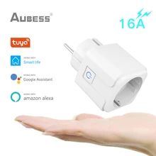 Aubess 16A WiFi Smart Plug EU Wireless Socket Outlet With Power Monitor Timing Tuya Smart Life APP Works With Alexa Google Home Aubess 16A WiFi Smart Plug EU Wireless Socket Outlet With Power Monitor Timing Tuya Smart Life APP Works With Alexa Google Home