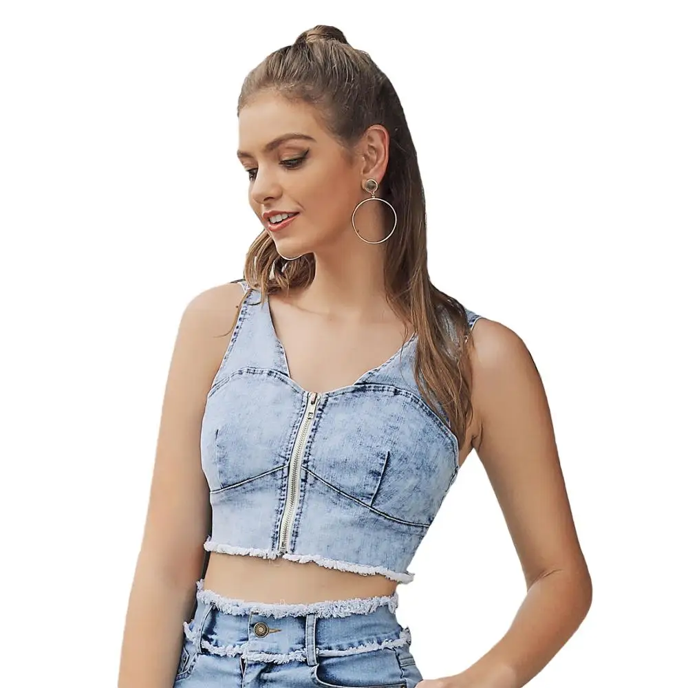 Echoine Women tank top Cowboy high elastic wash vest sexy casual crop top female snowflake V-neck tube top streetwear bustier
Echoine Women tank top Cowboy high elastic wash vest sexy casual crop top female snowflake V-neck tube top streetwear bustier