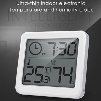 Electronic Desk Clock Ultra-thin Digital Temperature Humidity Table Clock Automatic Monitoring Large LCD Screen Multifunction/
Electronic Desk Clock Ultra-thin Digital Temperature Humidity Table Clock Automatic Monitoring Large LCD Screen Multifunction/