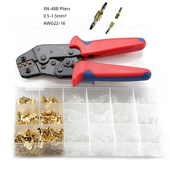 Ratchat Wire crimping tool crimping plier 0.5-1.5mm2 multi tool hand tools Electrical Pliers With 300Pcs Connectors Terminal