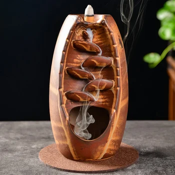 80 PCS incense cones Mountain River Handicraft Incense Holder Ceramic Backflow Waterfall Smoke Incense Burner Home Decor gift 
80 PCS incense cones Mountain River Handicraft Incense Holder Ceramic Backflow Waterfall Smoke Incense Burner Home Decor gift