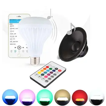 Smart RGB RGBW Wireless Speaker Bulb Music Playing Dimmable LED Bulb Light Lamp with 24 Keys Remote Control
Smart RGB RGBW Wireless Speaker Bulb Music Playing Dimmable LED Bulb Light Lamp with 24 Keys Remote Control