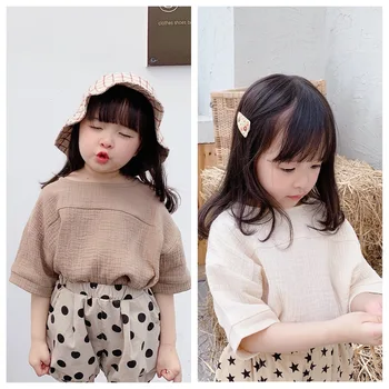 Children Clothing 2020 Summer New Girls Short Sleeve Solid Color Double Layer Causal Top Blouse Toddler Baby Round Neck Shirts
Children Clothing 2020 Summer New Girls Short Sleeve Solid Color Double Layer Causal Top Blouse Toddler Baby Round Neck Shirts