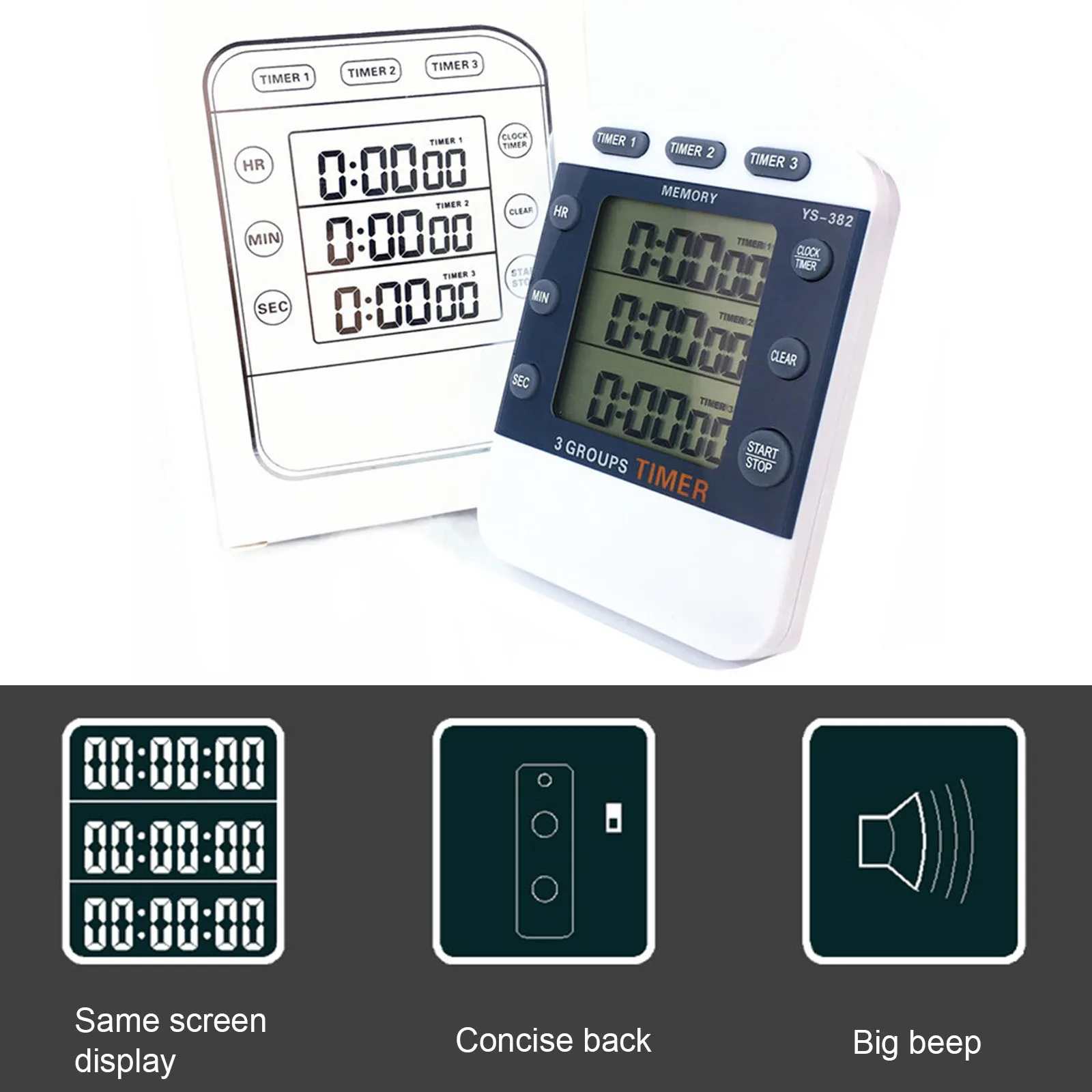 Home Use LED Digital Kitchen Timer For Cooking Shower Study Stopwatch Alarm Clock Magnetic Electronic Cooking Countdown Timer
Home Use LED Digital Kitchen Timer For Cooking Shower Study Stopwatch Alarm Clock Magnetic Electronic Cooking Countdown Timer