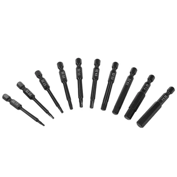 10Pcs Wrench Drill Bit Set Magnetic Tips Quick Release Shank For Easy Attachment Solid S2 Steel Alloy - 2.3 Inch Long
10Pcs Wrench Drill Bit Set Magnetic Tips Quick Release Shank For Easy Attachment Solid S2 Steel Alloy - 2.3 Inch Long